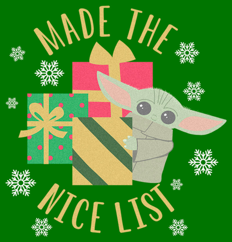 Men's Star Wars: The Mandalorian Christmas Grogu Made the Nice List T-Shirt