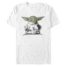 Men's Star Wars: The Mandalorian Grogu Meditate Sketch T-Shirt