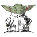 Men's Star Wars: The Mandalorian Grogu Meditate Sketch T-Shirt