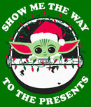 Men's Star Wars: The Mandalorian Christmas Grogu Show Me the Way to the Presents T-Shirt