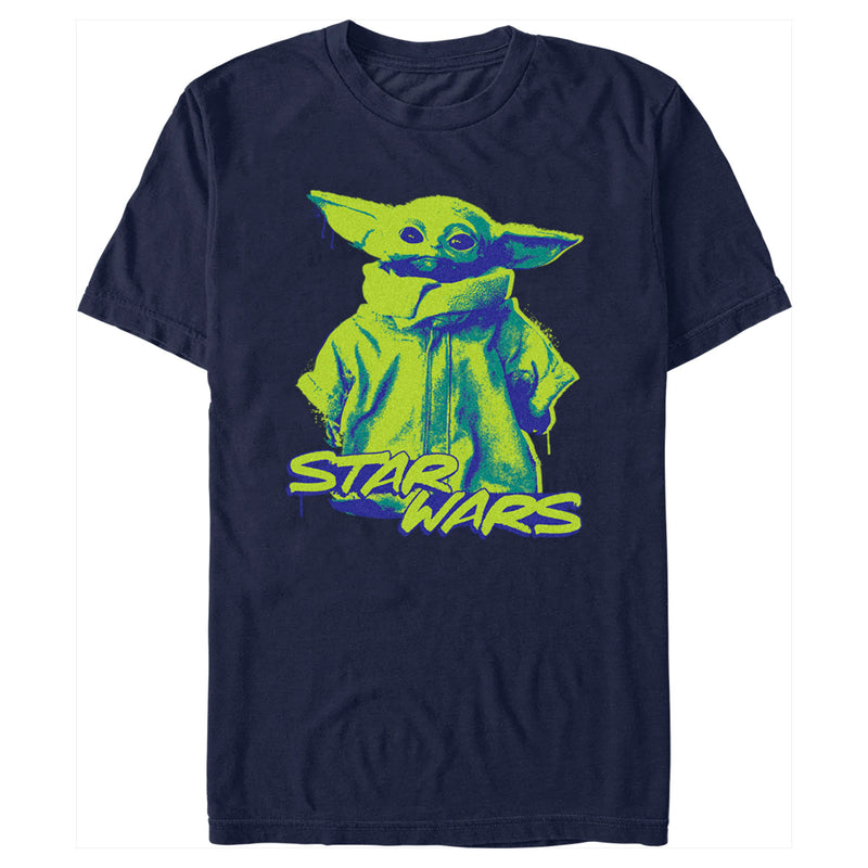 Men's Star Wars: The Mandalorian Grogu Green Logo T-Shirt