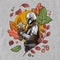 Men's Star Wars: The Mandalorian Grogu and Din Djarin Fall Leaves Love T-Shirt