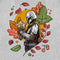 Women's Star Wars: The Mandalorian Grogu and Din Djarin Fall Leaves Love T-Shirt