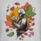 Junior's Star Wars: The Mandalorian Grogu and Din Djarin Fall Leaves Love T-Shirt