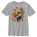 Boy's Star Wars: The Mandalorian Grogu and Din Djarin Fall Leaves Love T-Shirt