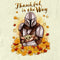 Men's Star Wars: The Mandalorian Grogu and Din Djarin Thankful is the Way T-Shirt