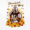 Women's Star Wars: The Mandalorian Grogu and Din Djarin Thankful is the Way T-Shirt