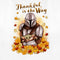 Women's Star Wars: The Mandalorian Grogu and Din Djarin Thankful is the Way T-Shirt