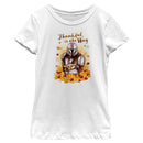 Girl's Star Wars: The Mandalorian Grogu and Din Djarin Thankful is the Way T-Shirt