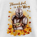 Girl's Star Wars: The Mandalorian Grogu and Din Djarin Thankful is the Way T-Shirt