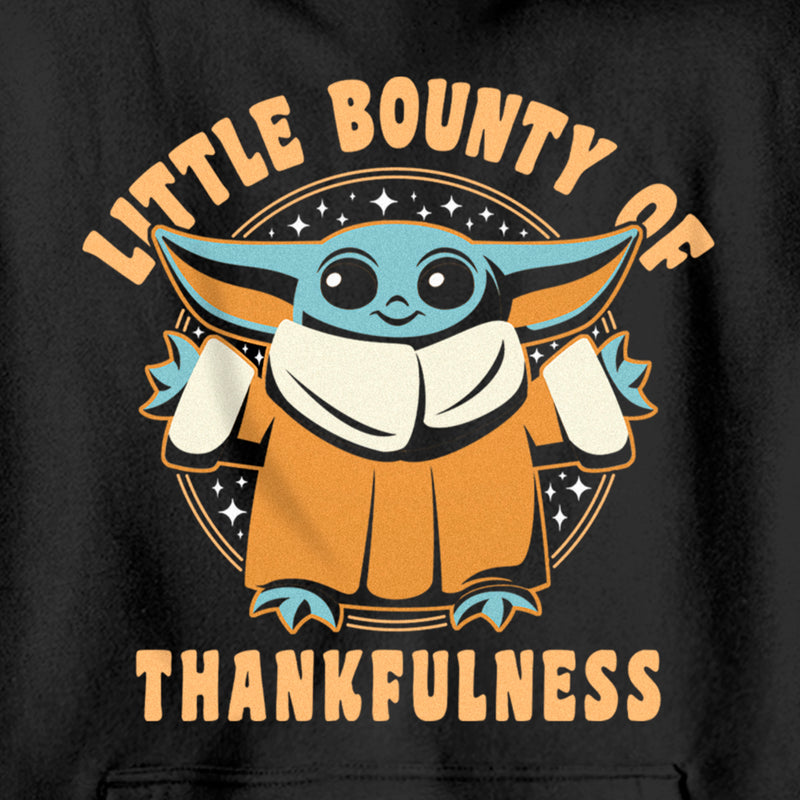 Boy's Star Wars: The Mandalorian Grogu Little Bounty of Thankfulness Pull Over Hoodie