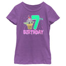 Girl's Star Wars: The Mandalorian 7th Birthday Grogu Ice Cream T-Shirt