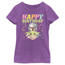 Girl's Star Wars: The Mandalorian Happy Birthday Mando and Grogu T-Shirt