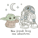 Toddler's Star Wars: The Mandalorian Grogu and R2-D2 New Friends Bring New Adventures T-Shirt