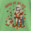 Girl's Star Wars: The Mandalorian Grogu and Din Djarin Fall Leaves Apple of my Eye T-Shirt