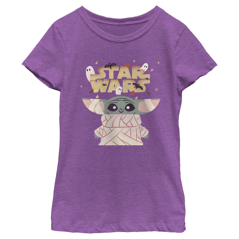 Girl's Star Wars: The Mandalorian Halloween Grogu Mummy T-Shirt