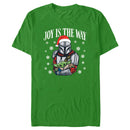 Men's Star Wars: The Mandalorian Christmas Grogu and Din Djarin Joy is the Way T-Shirt