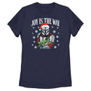 Women's Star Wars: The Mandalorian Christmas Grogu and Din Djarin Joy is the Way T-Shirt