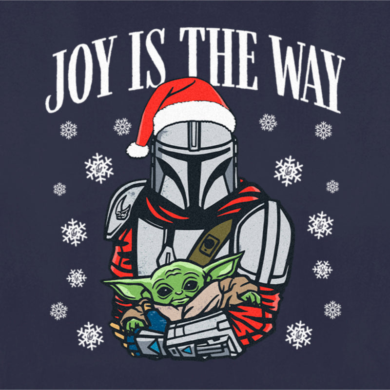 Women's Star Wars: The Mandalorian Christmas Grogu and Din Djarin Joy is the Way T-Shirt