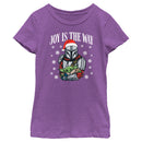 Girl's Star Wars: The Mandalorian Christmas Grogu and Din Djarin Joy is the Way T-Shirt