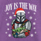 Girl's Star Wars: The Mandalorian Christmas Grogu and Din Djarin Joy is the Way T-Shirt