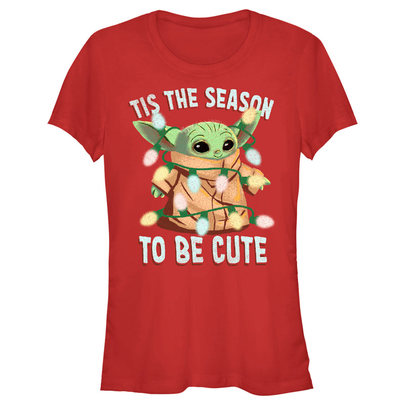 Junior's Star Wars: The Mandalorian Christmas Grogu 'Tis the Season to be Cute T-Shirt