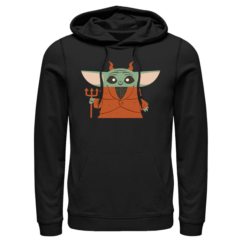 Men's Star Wars: The Mandalorian Halloween Devil Grogu Pull Over Hoodie