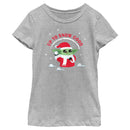 Girl's Star Wars: The Mandalorian Christmas Grogu Up to Snow Good T-Shirt