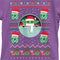 Girl's Star Wars: The Mandalorian Christmas Grogu and Din Djarin Santa Hats T-Shirt