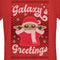 Junior's Star Wars: The Mandalorian Christmas Grogu Galaxy's Greetings Cute T-Shirt