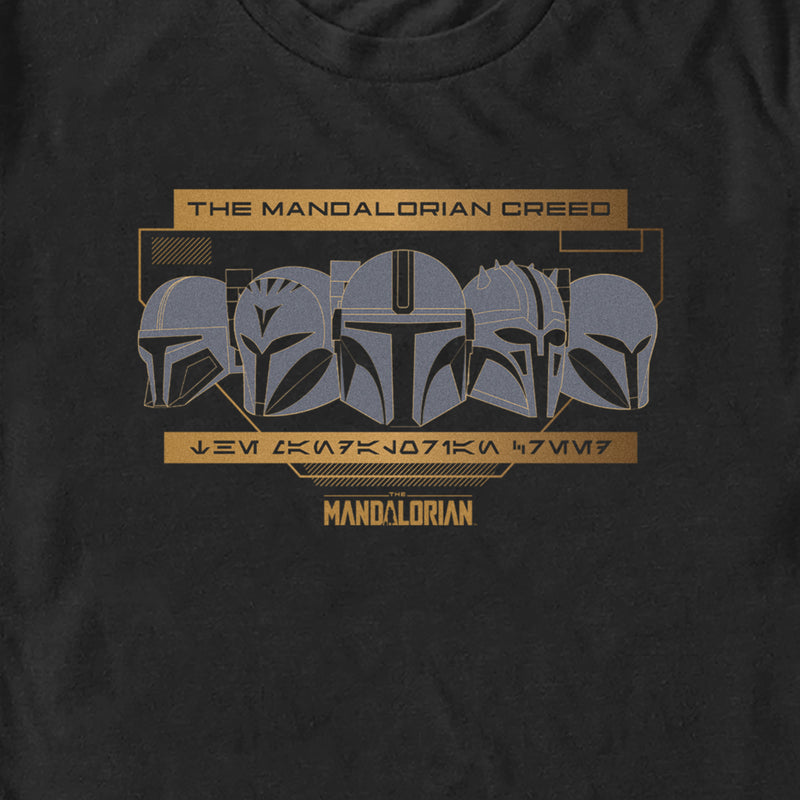 Men's Star Wars: The Mandalorian Creed Stylized Helmets T-Shirt