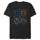 Men's Star Wars: The Mandalorian Line Art Helmets T-Shirt