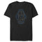 Men's Star Wars: The Mandalorian Mando Blue Line Art Helmet T-Shirt