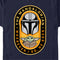 Men's Star Wars: The Mandalorian Grogu and Mando Wherever I Go, He Goes Badge T-Shirt