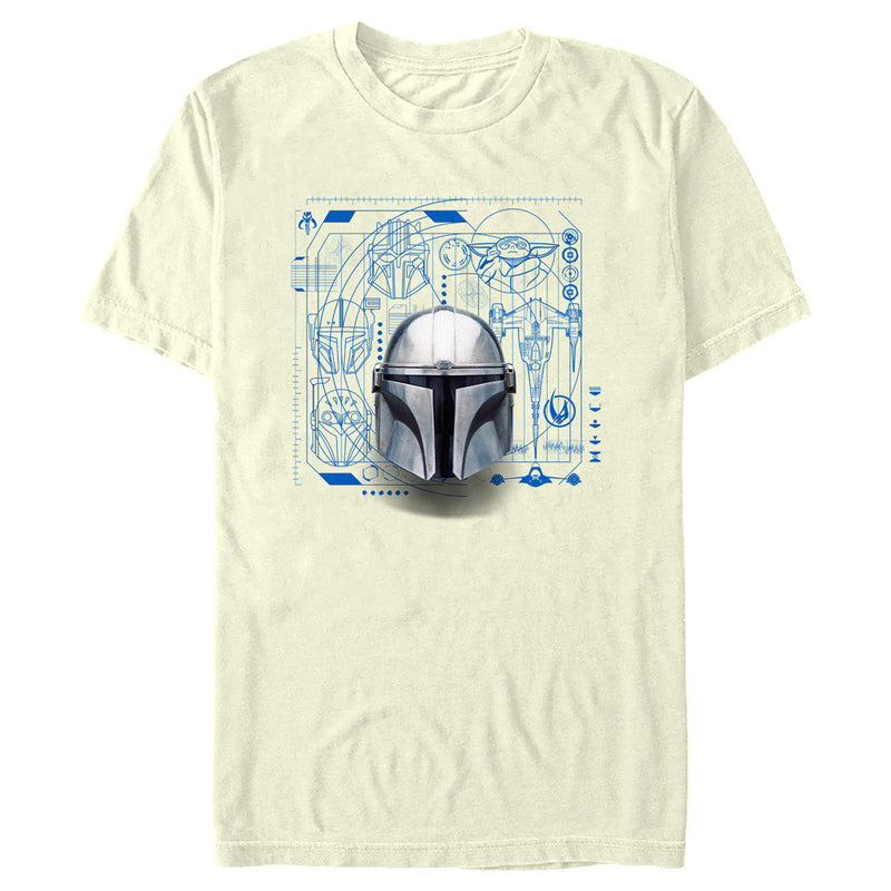 Men's Star Wars: The Mandalorian Icons Blue Prints T-Shirt