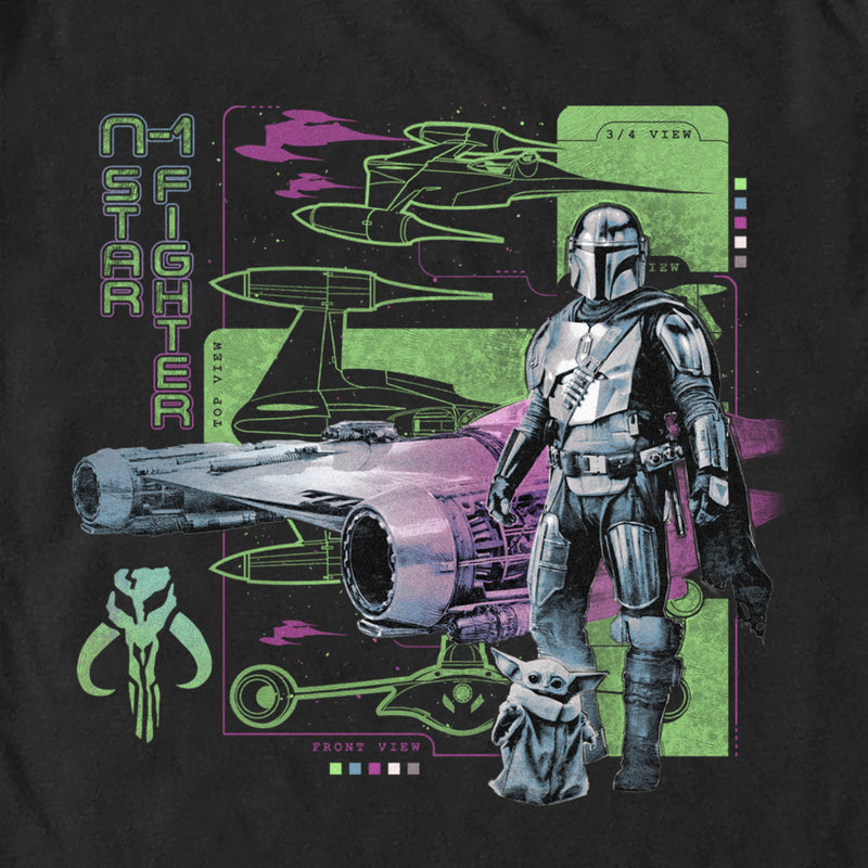 Men's Star Wars: The Mandalorian N-1 Starfighter Poster T-Shirt
