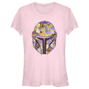 Junior's Star Wars: The Mandalorian Mando Floral Fill T-Shirt