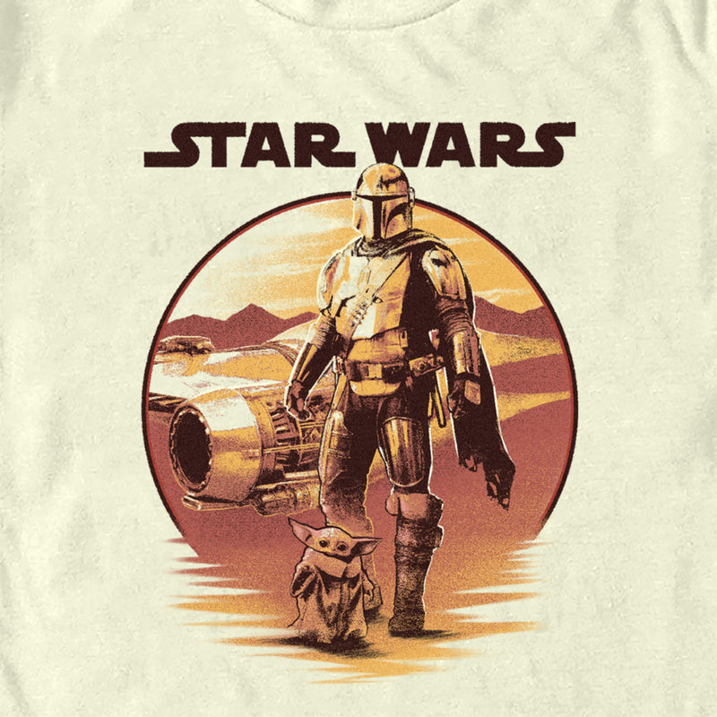 Men's Star Wars: The Mandalorian Sunset Poster T-Shirt