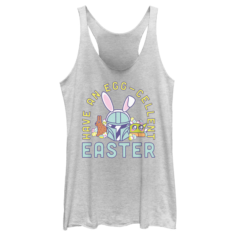 Women's Star Wars: The Mandalorian Egg-Cellent Easter Racerback Tank Top