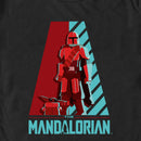 Men's Star Wars: The Mandalorian Blue and Red Animated Logo T-Shirt