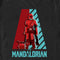 Men's Star Wars: The Mandalorian Blue and Red Animated Logo T-Shirt