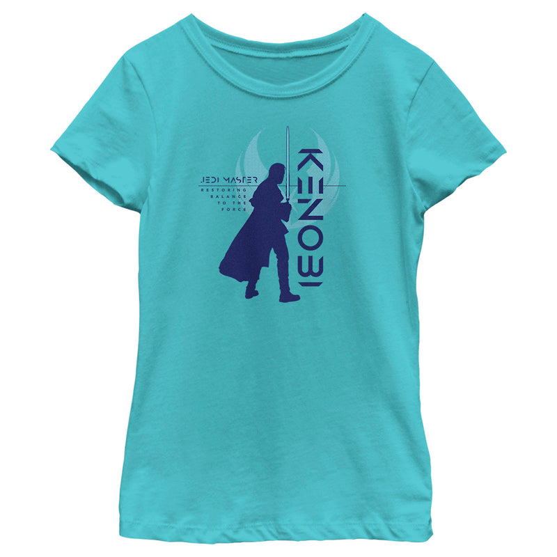 Girl's Star Wars: Obi-Wan Kenobi Restoring Balance Kenobi Silhouette T-Shirt