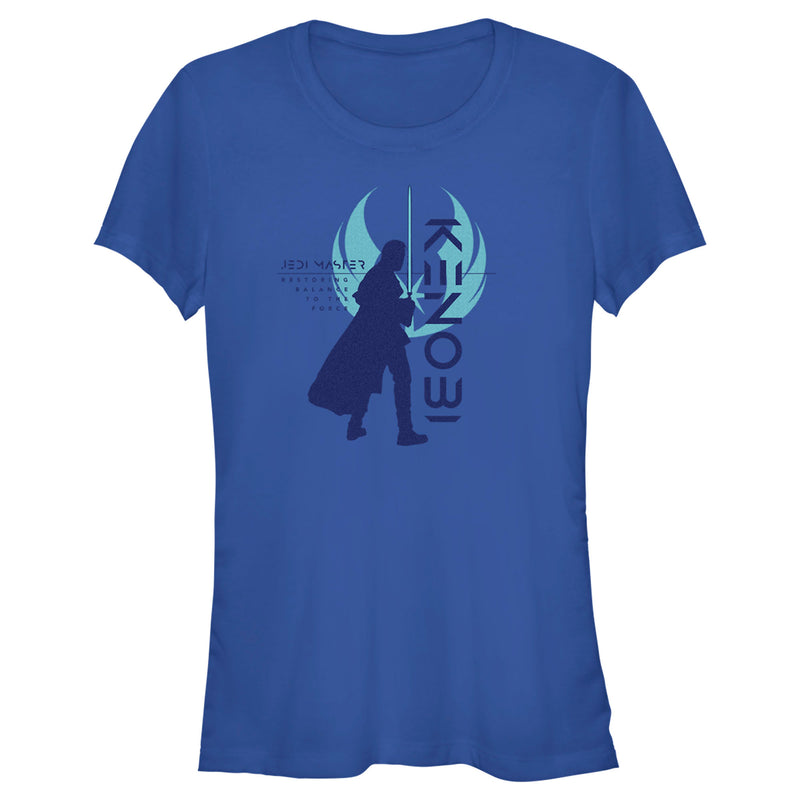 Junior's Star Wars: Obi-Wan Kenobi Restoring Balance Kenobi Silhouette T-Shirt