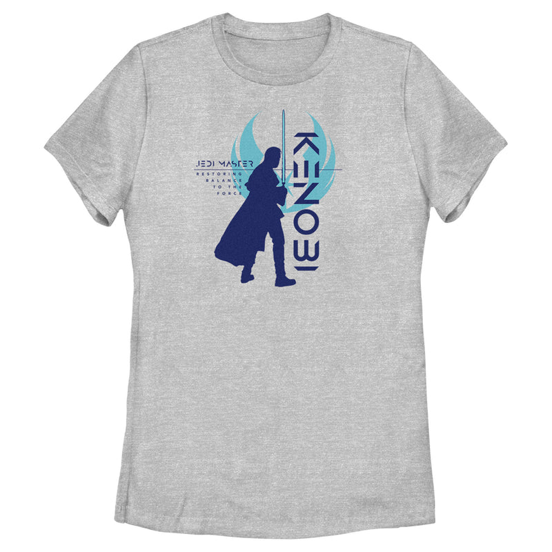 Women's Star Wars: Obi-Wan Kenobi Restoring Balance Kenobi Silhouette T-Shirt