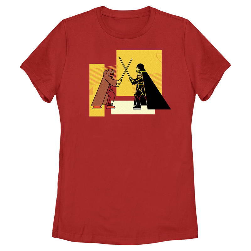 Women's Star Wars: Obi-Wan Kenobi Darth Vader Vs. Obi-Wan Kenobi Color Block T-Shirt