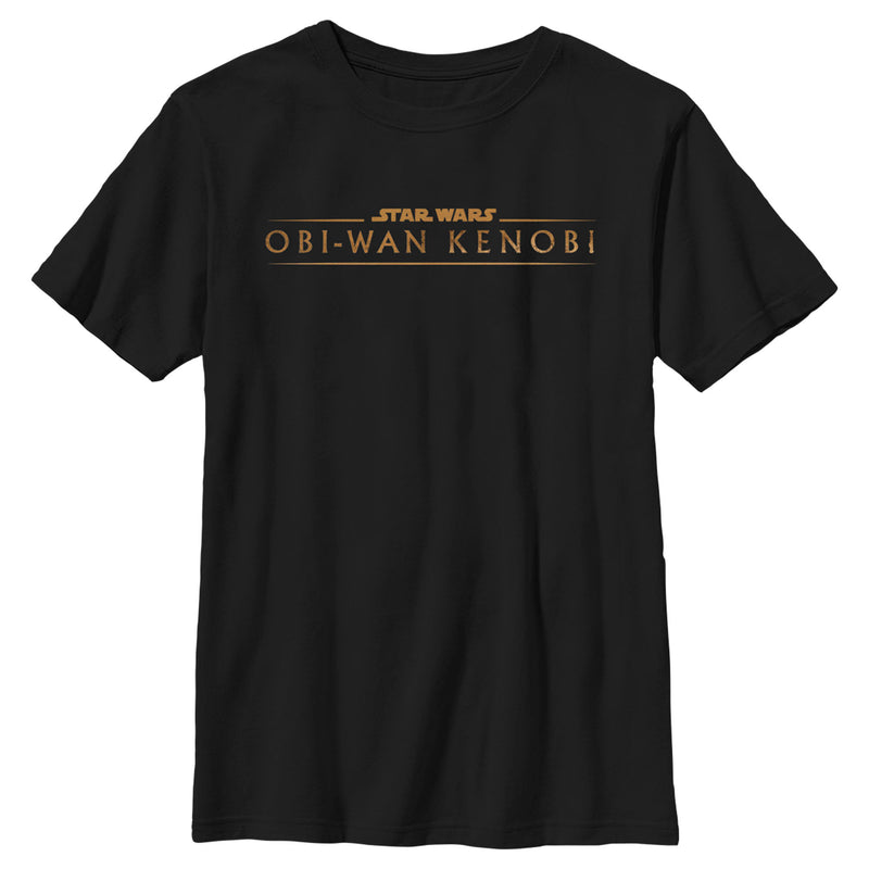 Boy's Star Wars: Obi-Wan Kenobi Original Series Logo Gold T-Shirt