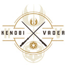 Junior's Star Wars: Obi-Wan Kenobi Vader and Kenobi Lightsaber Crest T-Shirt