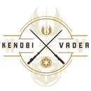 Women's Star Wars: Obi-Wan Kenobi Vader and Kenobi Lightsaber Crest T-Shirt