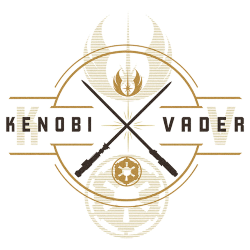 Women's Star Wars: Obi-Wan Kenobi Vader and Kenobi Lightsaber Crest T-Shirt