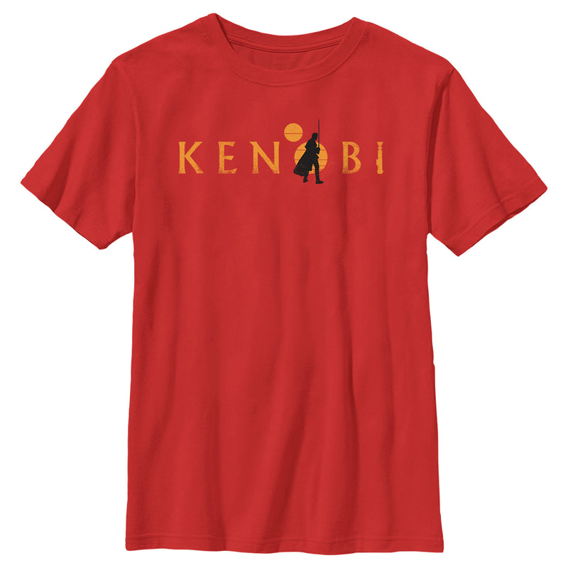 Boy's Star Wars: Obi-Wan Kenobi Silhouette Kenobi Two Suns T-Shirt